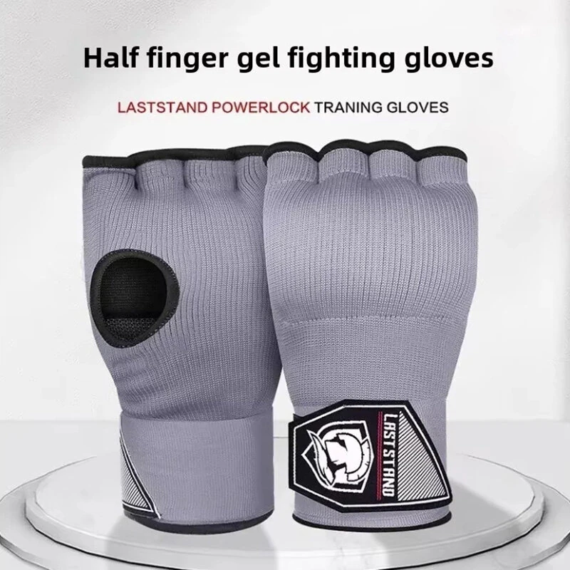 (image for) KALOAD 1 Pair Boxing Hand Wraps Inner Half Finger Gel Boxing Gloves With Long Wrist Strap for Men Women Karate Equipment Protective Gel