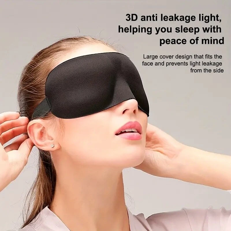 (image for) KALOAD 3D Stereoscopic Sleep Eye Mask Sleep Magic Memory Sponge Black Shading Breathable Quik Sleep for Outdoor Travel