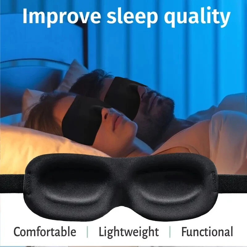 (image for) KALOAD 3D Stereoscopic Sleep Eye Mask Sleep Magic Memory Sponge Black Shading Breathable Quik Sleep for Outdoor Travel