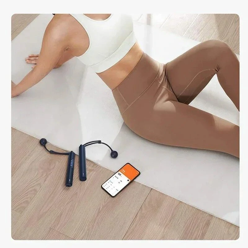 (image for) Xiaomi Mijia Smart Electric Skipping Rope Real-time Training Guidance Accurate Fitness Data Recording Matrix Screen Display App Connection Happy Efficient Exercise Cordless and Rope Jump Rope